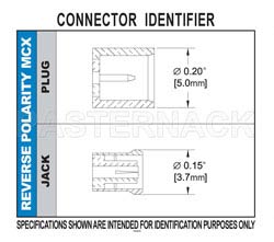 RP MCX Jack Right Angle Bulkhead Connector Solder Attachment Thru Hole PCB, .177 inch D Hole（图2）