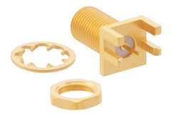 RP MCX Jack Bulkhead Connector Solder Attachment End Launch PCB, .177 inch D Hole（图2）