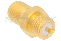 SMA Female Bulkhead Mount Precision Connector Solder Attachment Stub Terminal, .250 inch Diameter（图2）