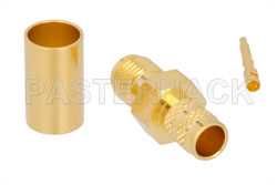 RP-SMA Female Connector Crimp/Solder Attachment for PE-C240, RG8X, .240 inch, LMR-240, LMR-240-DB, LMR-240-UF（图2）