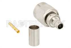 RP-TNC Male Connector Crimp/Solder Attachment for PE-C240, RG8X, .240 inch, LMR-240, LMR-240-DB, LMR-240-UF（图2）