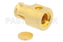 SMP Female Right Angle Connector Solder Attachment For PE-047SR, PE-SR047AL, PE-SR047FL, Up To 8 GHz（图2）