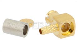 SMP Female Right Angle Connector Crimp/Crimp Attachment for RG178, RG196, Up To 8 GHz（图2）