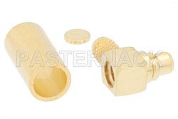 MMCX Plug Right Angle Connector Crimp/Solder Attachment for RG316-DS, RG188-DS（图2）
