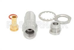 2.4mm Female Bulkhead Mount Connector Clamp/Solder Attachment for PE-SR405AL, PE-SR405FL, PE-SR405FLJ, PE-SR405TN, RG405, .252 inch D Hole（图2）