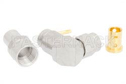 SMA Male Right Angle Precision Connector Clamp/Solder Attachment for PE-P142LL（图2）