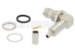 TNC Female Right Angle Bulkhead Mount Connector Crimp/Solder Attachment for PE-C200, LMR-200, .480 inch D Hole（图2）