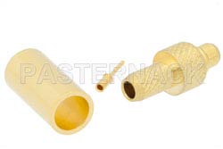 MMCX Plug Connector Crimp/Solder Attachment For RG188-DS, RG316-DS（图2）