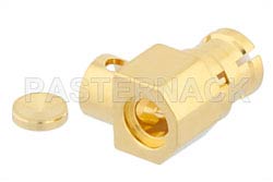SMP Female Right Angle Connector Solder Attachment for PE-SR405AL, PE-SR405FL, PE-SR405FLJ, PE-SR405TN, RG405, Chamfered Body（图2）