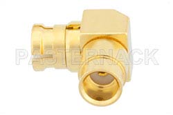 SMP Female Right Angle Connector Solder Attachment for RG405, PE-SR405FL, PE-SR405FLJ Mitered Body（图2）