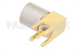 SMP Male Right Angle Full Detent Connector Solder Attachment Thru Hole PCB（图2）