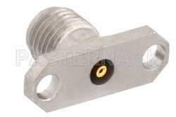 SMA Female Field Replaceable Connector 2 Hole Flange Mount .020 inch Pin（图2）