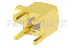 MCX Jack Right Angle Connector Solder Attachment Thru Hole PCB, .200 inch x .059 inch Hole Spacing（图2）