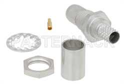 BMA Plug Bulkhead Mount Slide-On Connector Crimp/Solder Attachment for RG142, RG223, RG400, RG55（图2）