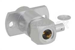 BMA Jack Right Angle Slide-On Connector Solder Attachment 2 Hole Flange Mount for RG405, PE-SR405AL, PE-SR405FL, PE-SR405FLJ（图2）