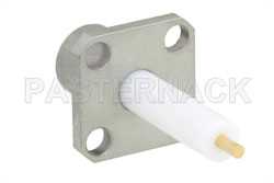 BMA Jack Slide-On Connector Solder Attachment 4 Hole Flange Mount Stub Terminal, .340 inch Hole Spacing（图2）