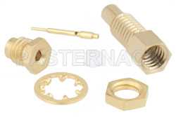 SSMC Jack Bulkhead Mount Connector Clamp/Solder Attachment for PE-047SR, PE-SR047AL, PE-SR047FL（图2）