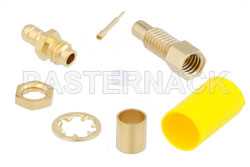 SSMC Jack Bulkhead Mount Connector Crimp/Solder Attachment for RG316-DS, RG188-DS（图2）