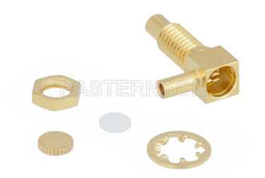 SSMC Jack Right Angle Bulkhead Mount Connector Solder Attachment for PE-047SR, PE-SR047AL, PE-SR047FL（图2）