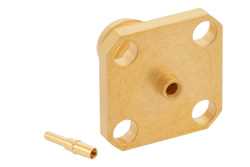 SMA Female Connector Solder Attachment 4 Hole Flange Mount for PE-047SR, PE-SR047AL, PE-SR047FL, .340 inch Hole Spacing（图2）