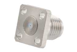 SMA Female Field Replaceable Connector 4 Hole Flange Mount 0.009 inch Pin, .250 inch Hole Spacing with Metal Contact Ring（图2）