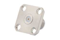 SMA Female Field Replaceable Connector 4 Hole Flange Mount 0.018 inch Pin, .340 inch Hole Spacing with Metal Contact Ring（图2）