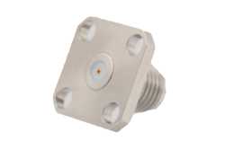 SMA Female Field Replaceable Connector 4 Hole Flange Mount 0.02 inch Pin, .340 inch Hole Spacing with Metal Contact Ring（图2）