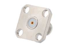 SMA Female Field Replaceable Connector 4 Hole Flange Mount 0.036 inch Pin, .340 inch Hole Spacing with Metal Contact Ring（图2）