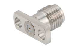 SMA Female Field Replaceable Connector 2 Hole Flange Mount 0.015 inch Pin, .355 inch Hole Spacing with Metal Contact Ring（图2）