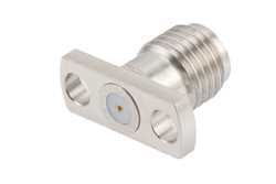 SMA Female Field Replaceable Connector 2 Hole Flange Mount 0.018 inch Pin, .355 inch Hole Spacing with Metal Contact Ring（图2）