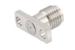 SMA Female Field Replaceable Connector 2 Hole Flange Mount 0.018 inch Pin, .400 inch Hole Spacing with Metal Contact Ring（图2）