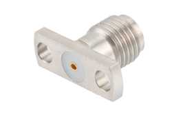 SMA Female Field Replaceable Connector 2 Hole Flange Mount 0.036 inch Pin, .400 inch Hole Spacing with Metal Contact Ring（图2）