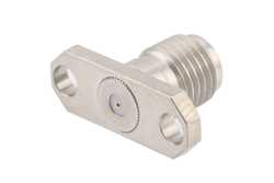 SMA Female Field Replaceable Connector 2 Hole Flange Mount 0.012 inch Pin, .481 inch Hole Spacing, with Metal Contact Ring（图2）