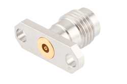 2.4mm Female Field Replaceable Connector 2 Hole Flange Mount 0.02 inch Pin, .481 inch Hole Spacing, with Metal Contact Ring（图2）