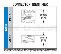 SMB Plug Connector Crimp/Solder Attachment For RG55, RG142, RG223, RG400（图2）