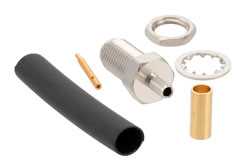 RP SMA Female Bulkhead Connector Solder Attachment For RG174, RG316, RG188, .235 inch D Hole（图2）