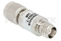 1 dB Fixed Attenuator, TNC Male to TNC Female Brass Nickel Body Rated to 1 Watt Up to 2 GHz（图2）