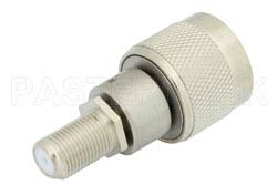 50 Ohm N Male to 75 Ohm F Female Matching Pad Operating from DC to 3 GHz RoHS Compliant（图2）