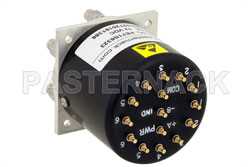 SP6T Electromechanical Relay Latching Switch, Terminated, DC to 40 GHz, 3W, 12V Self Cut Off, TTL, Indicators, Reset, 2.92mm（图2）