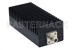 6 dB Fixed Attenuator, N Male to N Female Black Anodized Aluminum Heatsink Body Rated to 100 Watts Up to 3 GHz（图2）