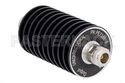 6 dB Fixed Attenuator, N Male To N Female Unidirectional Black Anodized Aluminum Heatsink Body Rated To 50 Watts Up To 3 GHz（图2）