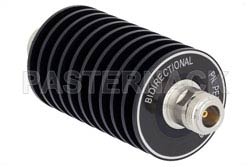 40 dB Fixed Attenuator, N Male to N Female Black Anodized Aluminum Heatsink Body Rated to 50 Watts Up to 3 GHz（图2）