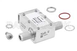 Type N F/F In/Out Coax RF Surge Protector, 400MHz - 1.2GHz, DC Pass, 300W, IP67, 20kA, Hybrid, Bracket Toward Body（图2）