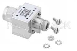 Type N M/F In/Out Coax RF Surge Protector, 125MHz - 1GHz, DC Block, 375W, 220uJ, 20kA, Blocking Cap and Gas Tube（图2）