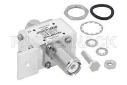 UHF F/F In/Out Bulkhead Coax RF Surge Protector, 1.5MHz - 700MHz, DC Block, 2kW, 10mJ, 50kA, Blocking Cap and Gas Tube（图2）