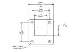 WR-75 Waveguide Shim, UG-Cover Square flange, 5mm Brass（图2）