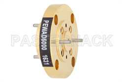 WR-10 Waveguide Bulkhead Adapter UG-387/U-Mod Round Cover Flange, 75 GHz to 110 GHz（图2）