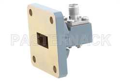 WR-51 Square Cover Flange to SMA Female Waveguide to Coax Adapter, 15 GHz to 22 GHz, N Band, Aluminum, Paint（图2）