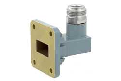 WR-75 Square Cover Flange to Type N Female Waveguide to Coax Adapter, 10 GHz to 15 GHz, M Band, Aluminum, Paint（图2）