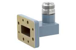 WR-90 CMR-90 Flange to Type N Female Waveguide to Coax Adapter, 8.2 GHz to 12.4 GHz, X Band, Aluminum, Paint（图2）